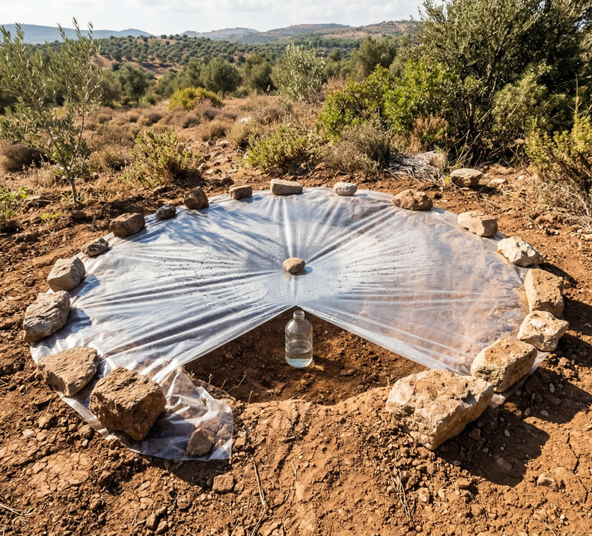 Doğada su toplama yöntemleri solar damlatma çukuru