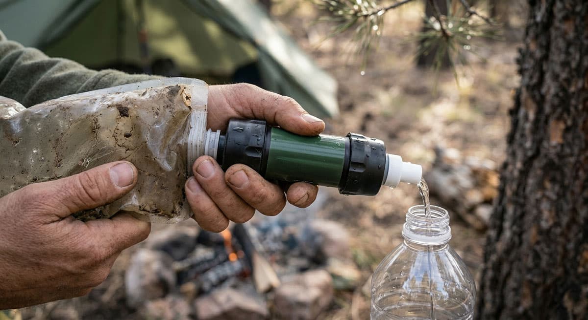 Kirli suyu temiz suya dönüştüren filtreleme aşaması